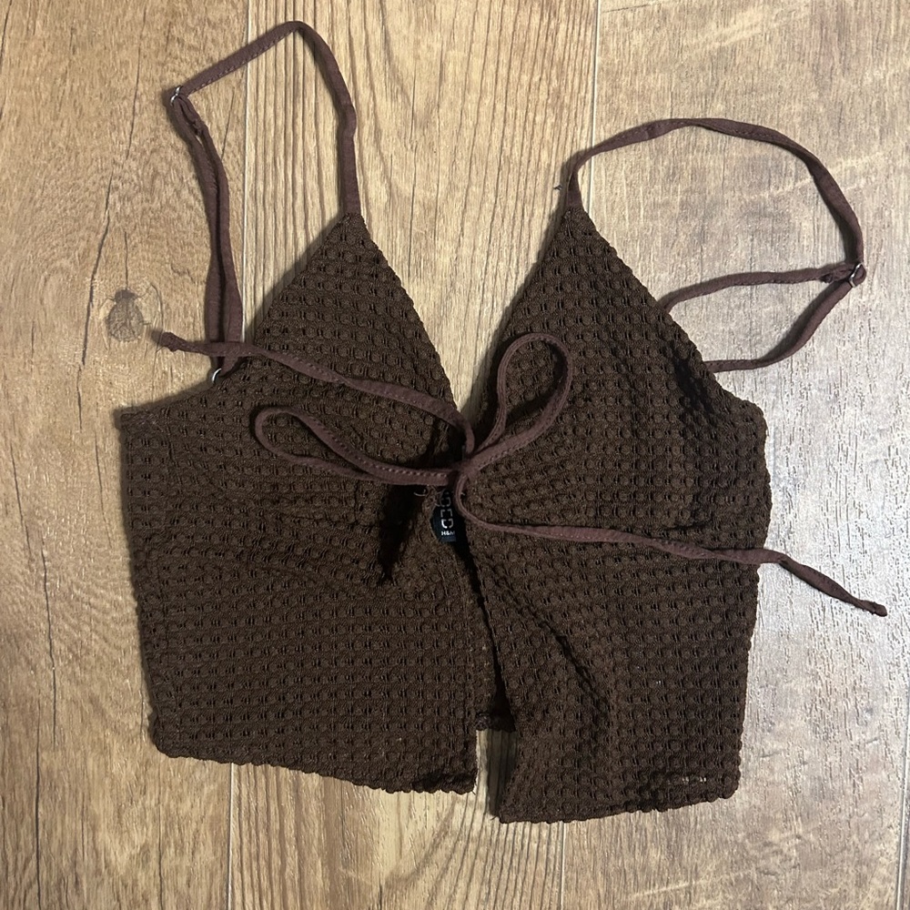 xs tie shirt brown